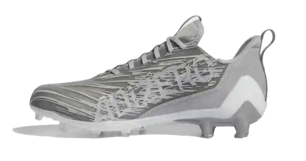 Adidas Adizero Silver Metallic Grey Football Cleats GX5414 Mens Sz 13